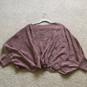 Pink cape sweater